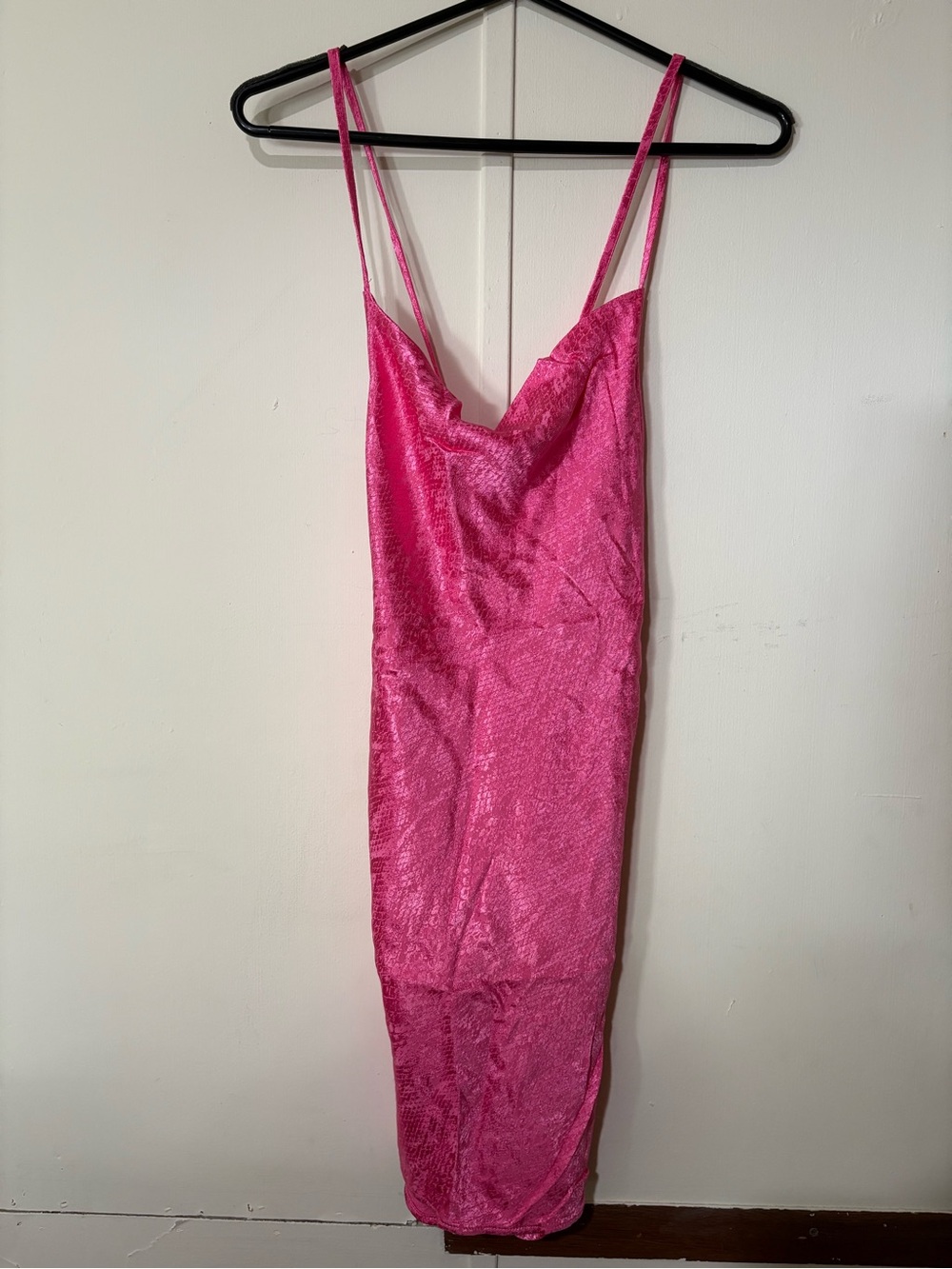 Zara Vibrant Pink Satin dress